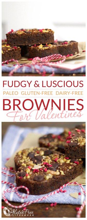 The Best Ever Paleo Brownies; a Perfectly Fudgy Valentines' Treat!