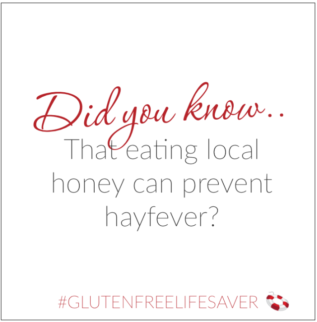 Honey for hayfever #glutenfreelifesaver
