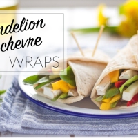 Fresh and Summery Gluten-Free Vegetarian Wraps with Dandelion, Mango & Chevre: Food From the Garden