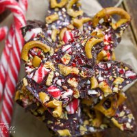 Quick & Easy Chocolate Peppermint Pretzel Bark to please the gluten-free Sweet tooth!